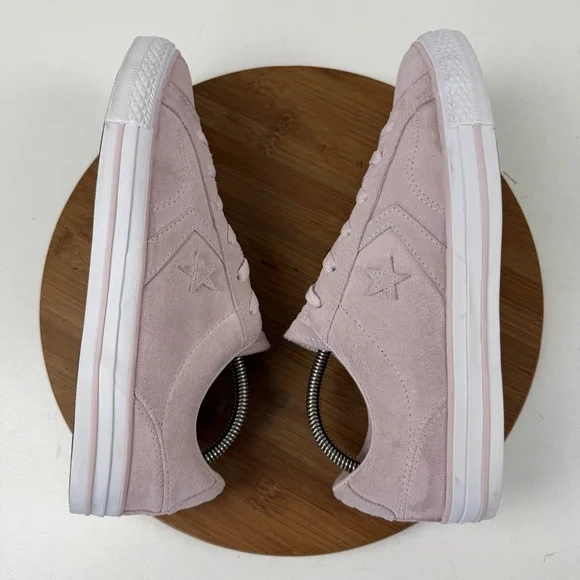 Converse Star Olayer OX Pale Pink Suede Low-Top Sneakers - Picture 6 of 9